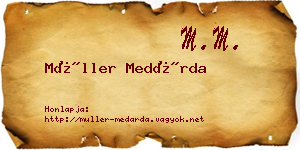 Müller Medárda névjegykártya
